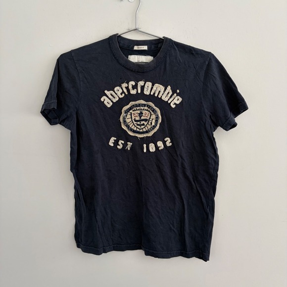 Abercrombie & Fitch Tops - Abercrombie & Fitch Muscle Fit Graphic T-Shirt Navy Blue XL